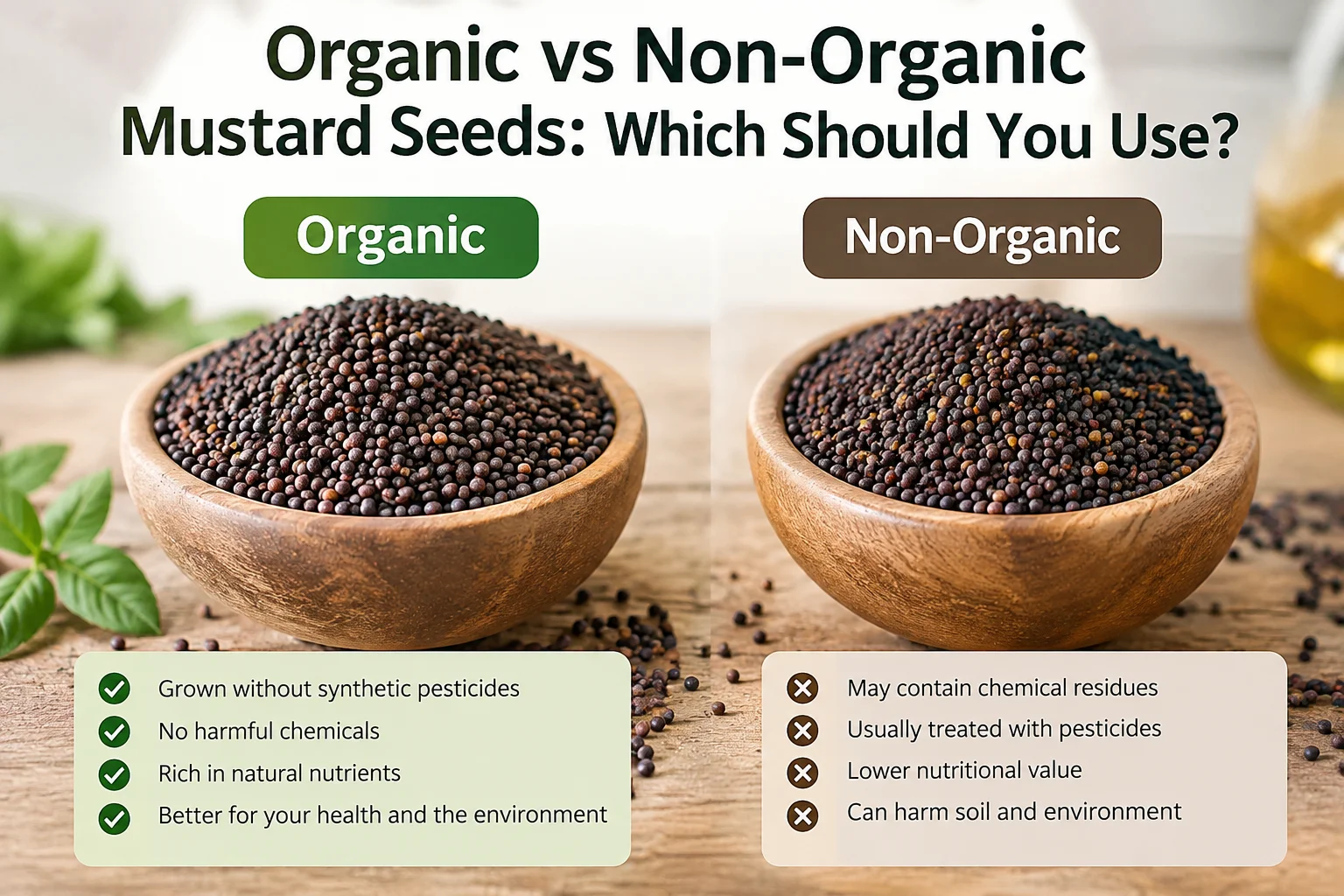 Organic vs Non-Organic Mustard Seeds